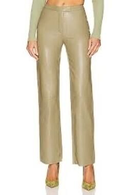 Sovere Influence Faux Leather Pants Green Tea Size S NWOT
